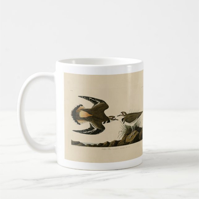 Caneca De Café Kildeer Plover (Killdeer) Aves de Audubon da Améri (Esquerda)