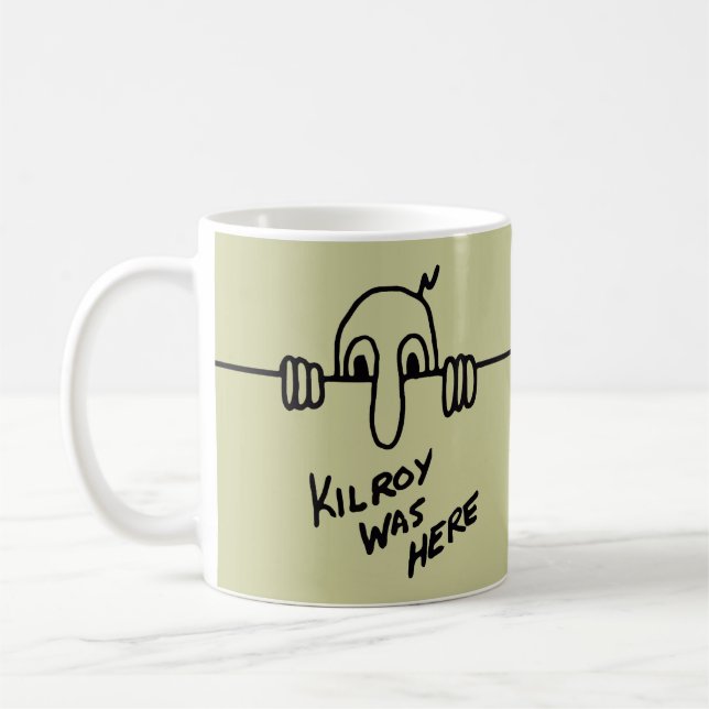 Caneca De Café Kilroy Estava Aqui (Esquerda)