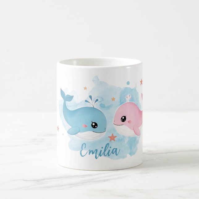 Caneca De Café Kindertasse - Kleine Wale  |  (Centro)