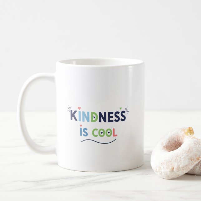 Caneca De Café Kindness Is Cool Motivational Quote (Com Donut)