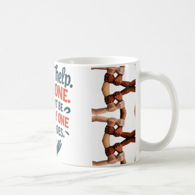 Caneca De Café Kindness Mug — Always Help Someone Quote with Hold (Direita)