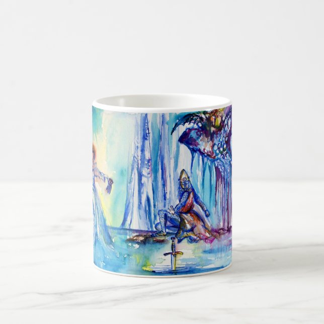 CANECA DE CAFÉ KING ARTHUR, SENHORA DO LAGO E EXCALIBUR (Centro)