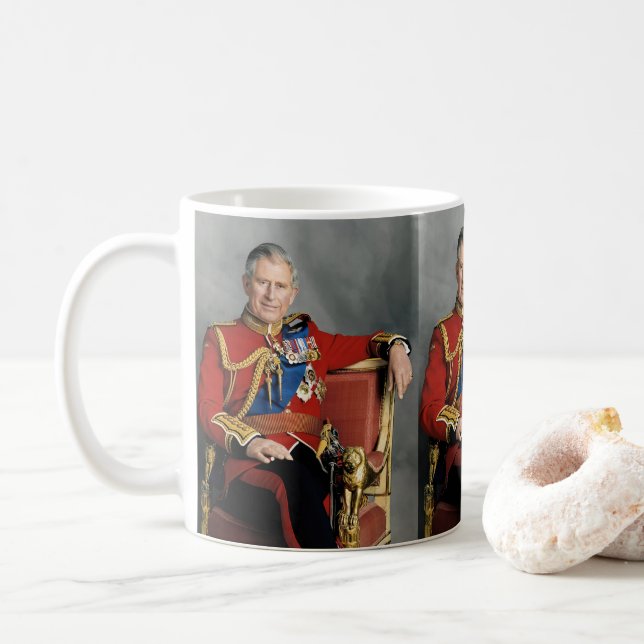 Caneca De Café King Charles III (Com Donut)