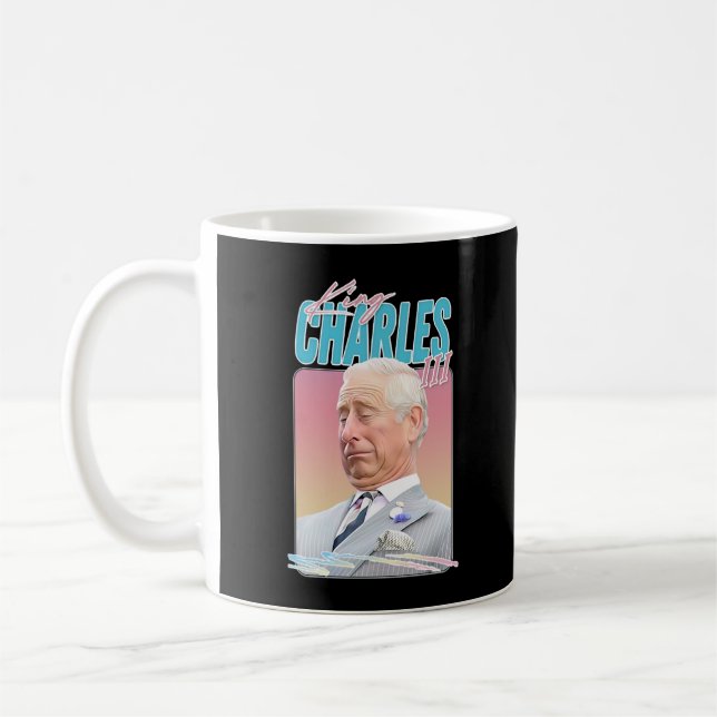 Caneca De Café King Charles III - Design do ventilador estético r (Esquerda)