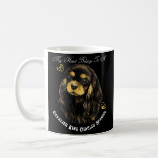 Caneca De Café King Charles Spaniel Black Tan Cavalier Spaniel