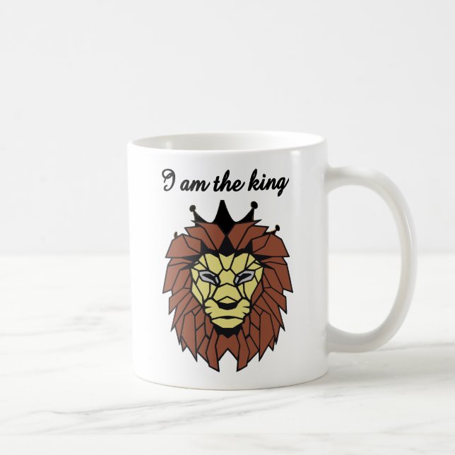 Caneca De Café King of Strength – Geometric Lion Mug (Direita)