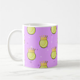 Caneca De Café King Tennis - Seamless Pattern on Purple 