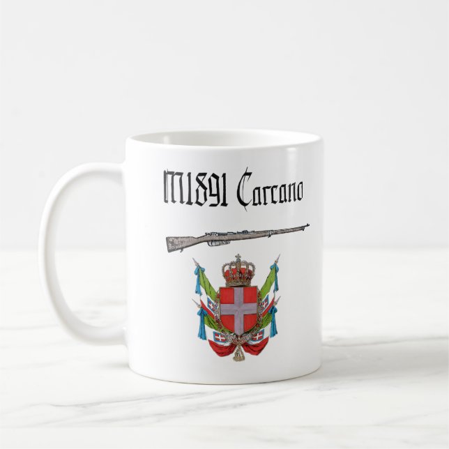 Caneca De Café Kingdom of Italy WW1 M1891 Carcano rifle  (Esquerda)