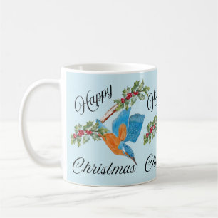 Caneca De Café Kingfisher mergulhando Café de Natal