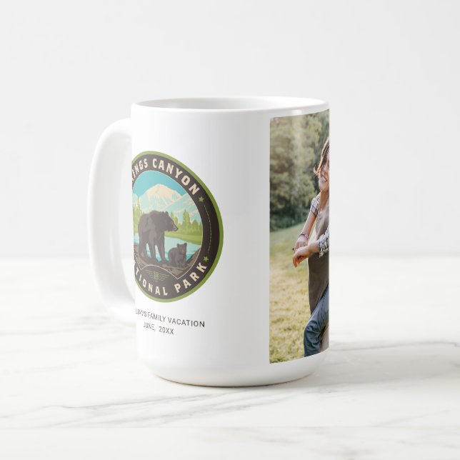 Caneca De Café Kings Canyon - Parques Nacionais (Frente Esquerda)