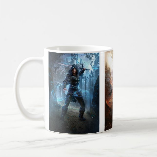 Caneca De Café Kingsmen Chronicles Fantasy Livro Arte Trilogia Mu (Esquerda)