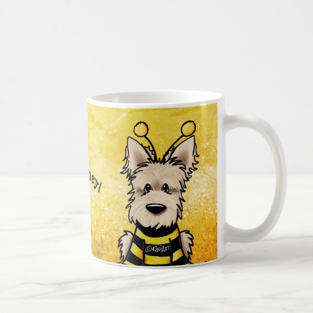 Caneca De Café KiniArt Scottie Dog Bee Coffee Mug (Direita)