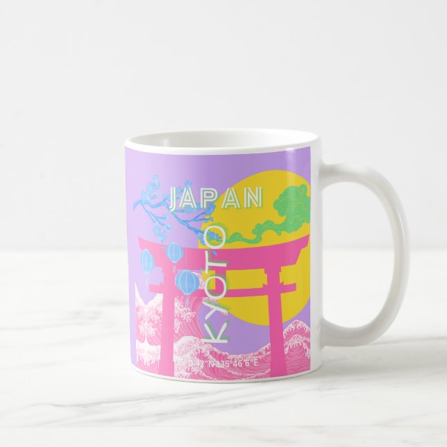 Caneca De Café Kioto Japão Viagem Art (Direita)
