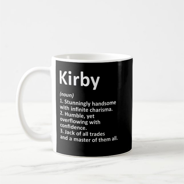 Caneca De Café KIRBY Definição Nome Personalizado Funny Birthday (Esquerda)