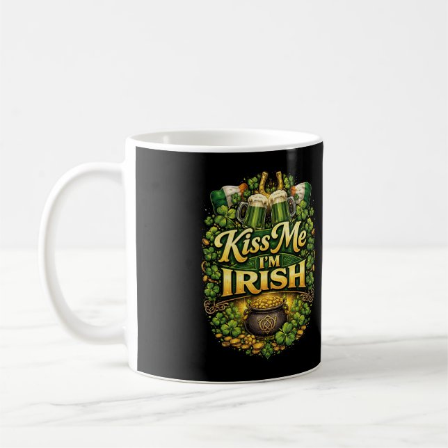 Caneca De Café Kiss Me, I’m Irish (Esquerda)