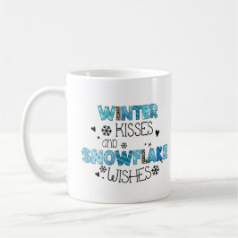 Caneca De Café Kisses de inverno personalizados