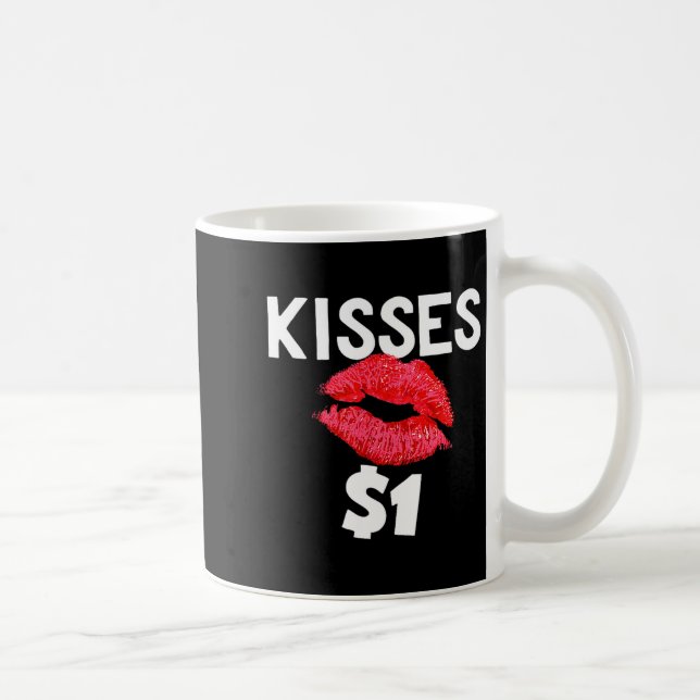 Caneca De Café Kisses For Only One Dollar Valentine's Day Edition (Direita)