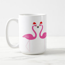 Caneca De Café Kissing Flamingos Holiday Mug