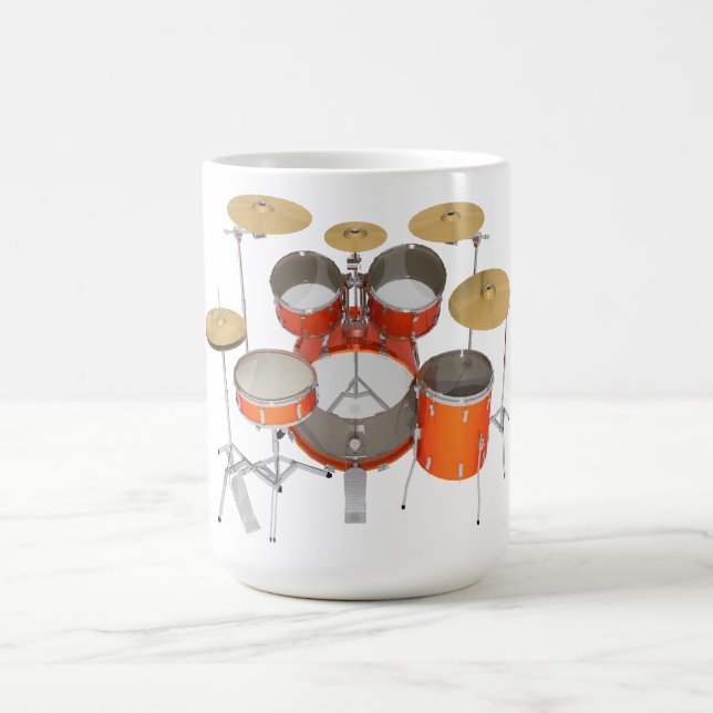 Caneca De Café Kit de Bateria Laranja: (Centro)
