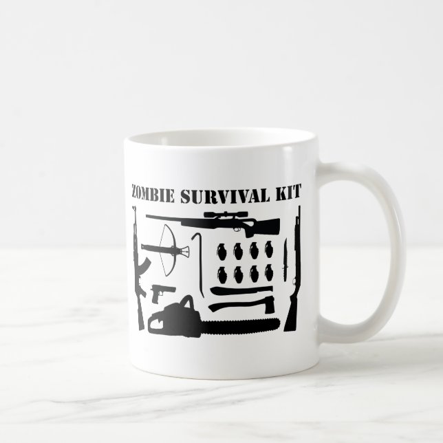 Caneca De Café Kit de sobrevivência do zombi (Direita)