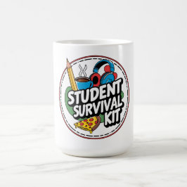 Caneca De Café Kit de Sobrevivência Engraçado de Volta à Camisa d