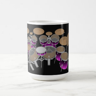 Caneca De Café Kit de tambor de 10 peças: Gradação Violeta: Mu