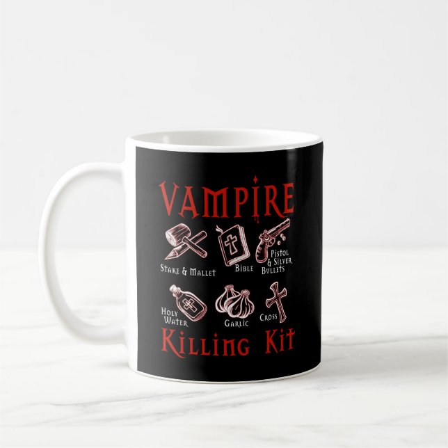 Caneca De Café Kit Engraçado de Morte de Vampiro (Esquerda)