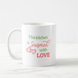 Caneca De Café Kitchee temperado com Design de Amor