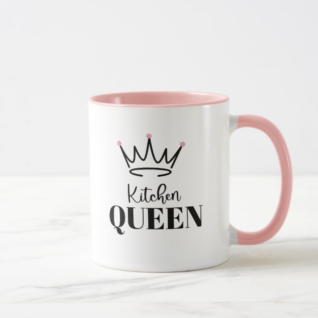 Caneca de café Kitchen Queen Pickleball presente p (Direita)