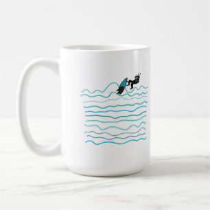 Caneca De Café Kiteboard/kitesurfing - casal de cozinha de ondas