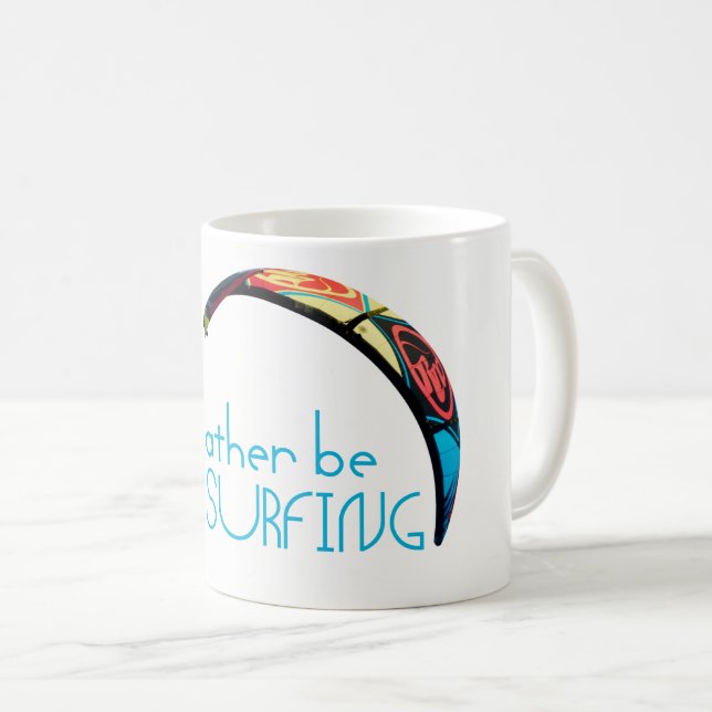 Caneca De Café Kitesurfing (Frente Esquerda)