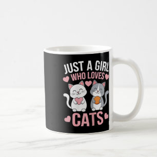Caneca De Café Kitten Apenas Uma Menina Que Ama Gatos Camisa Gato