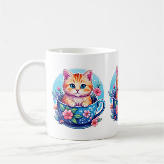 Caneca De Café Kitten em um teacup