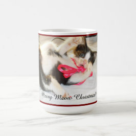 Caneca De Café Kitten Keepsake Photo Text, Snowflake, Customize,