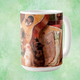 Caneca De Café Kittens e Violão - Os Músicos