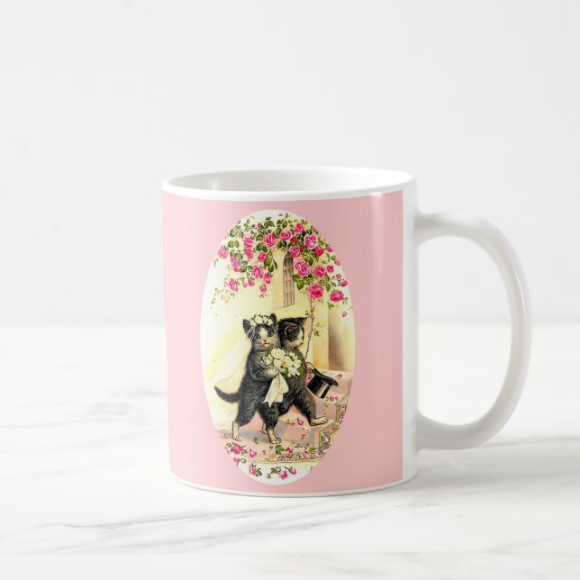 Caneca De Café Kitty Cat Wedding (Direita)