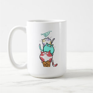 Caneca De Café Kitty Cone Sorvete de Gato Fofo Kawaii