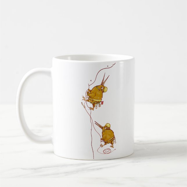 Caneca De Café Kiwi NZ BIRDS ROCK CLIMBING (Esquerda)