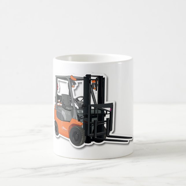 Caneca De Café Klassische, weiße Tasse mit Gabelstapler-Design  (Centro)