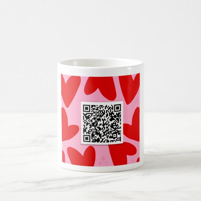 Caneca De Café Klassische, weiße Tasse mit Liebeslied per QR-Code (Centro)
