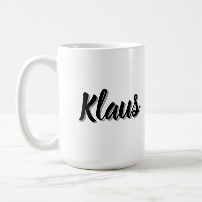 Caneca De Café Klaus Mens Name (Esquerda)