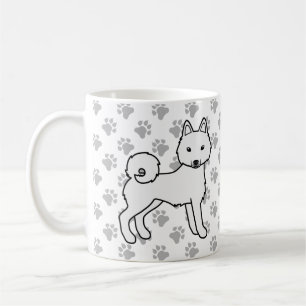 Caneca De Café Klee Kai Cute Cartoon Cog & Paws White Alaskan