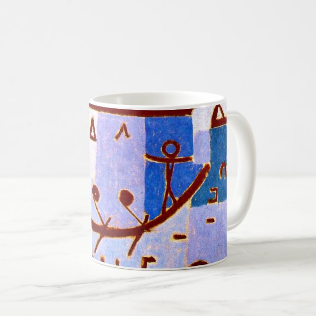 Caneca De Café Klee - Lenda do Nilo, popular abstrato art (Frente Esquerda)