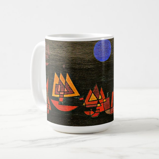 Caneca De Café Klee - Navios na Noite (Frente Esquerda)