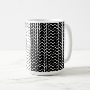 Caneca De Café KNIT BRANCO e NEGRO