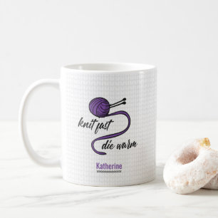 Caneca De Café Knit Roxo Rápido, Morre Quente