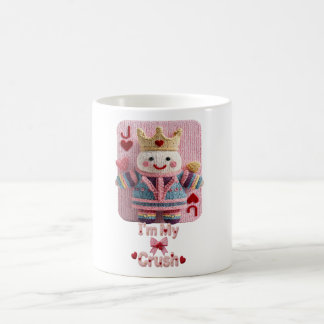 Caneca De Café Knitted Queen of Hearts Valentine Self-Love Doll