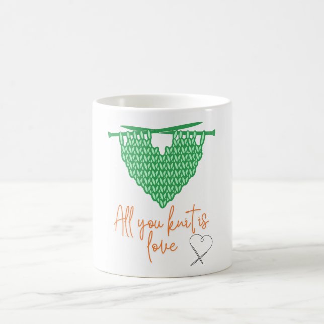 Caneca De Café Knitting Love mothers day (Centro)