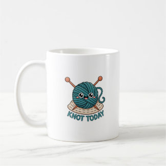 Caneca De Café Knot Today Mug | Funny Knitting & Crochet Gift