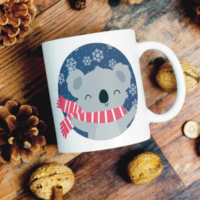 Caneca De Café Koala Bear Mug no Natal (Criador carregado)